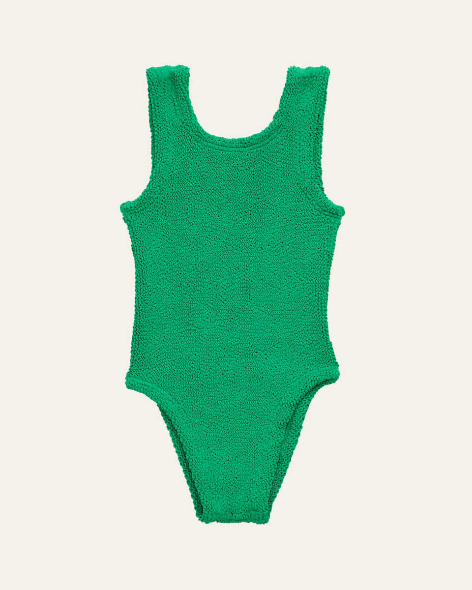Girl's One Size One-Piece Textured Swimsuit
